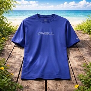 O'Neill Mens Rash Guard Swim Shirt Purple UPF 50+ Sun Protection Size Medium